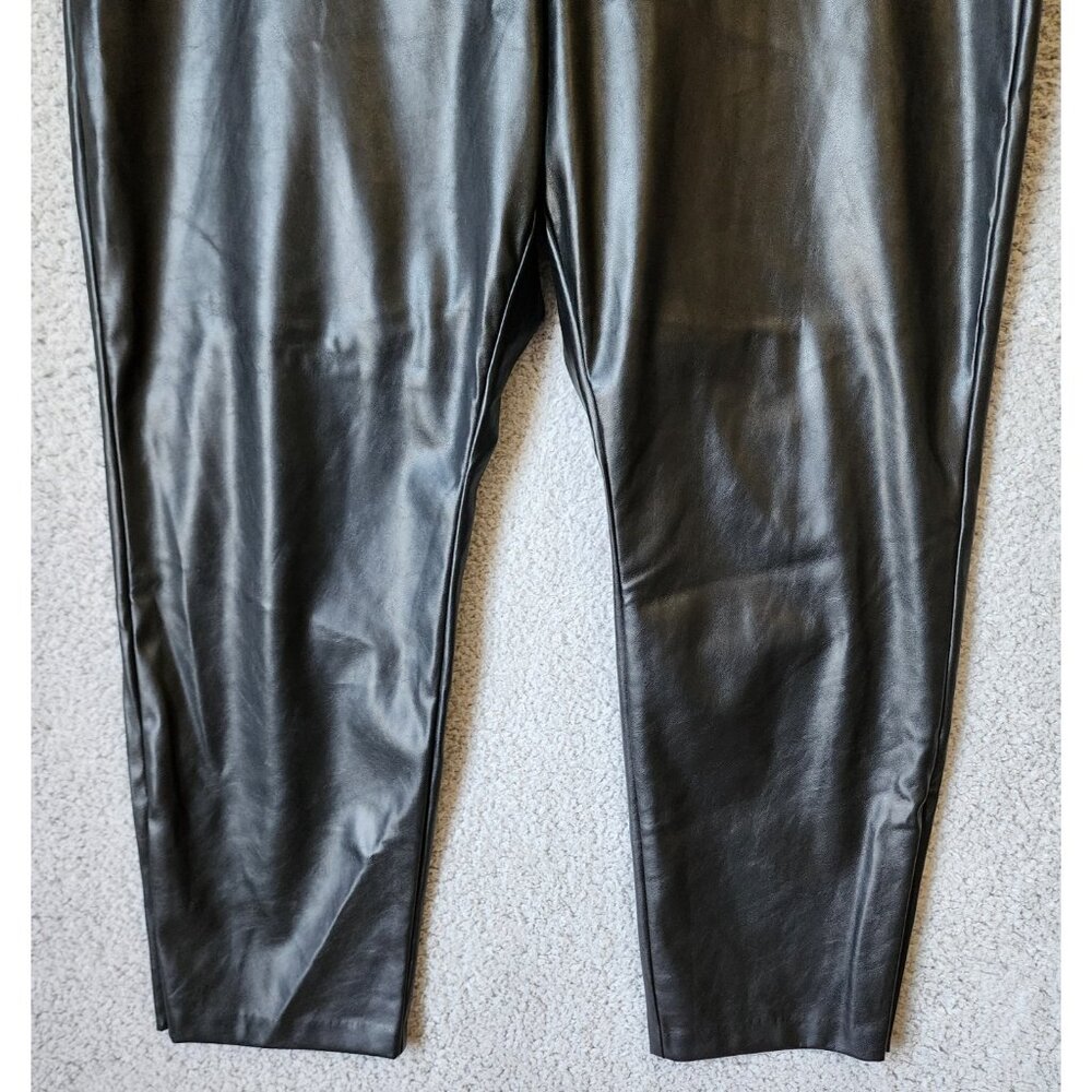 NEW Old Navy Women's Extra High-Rise‎ Skinny Faux Leather Pants Black Plus Sz 20 - Picture 4 of 16